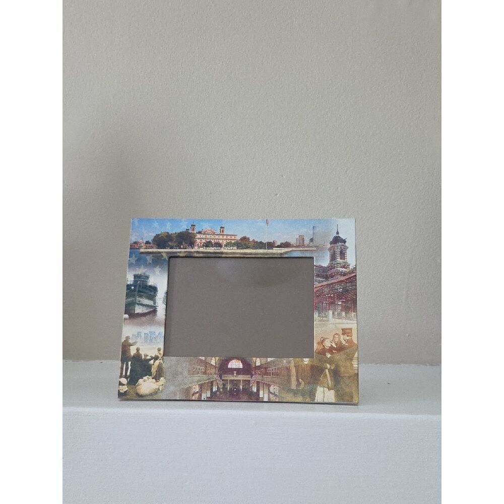 Photo Frame with Vintage City Collage Design